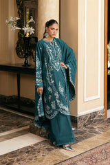 Elaf 3PC Embroidered Lawn with Embroidered Slub Net Dupatta - GA2225