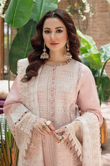 Jazmin Chickenkari Embroidered Lawn 3pc with Embroidered Slubnet Dupatta- GA2300