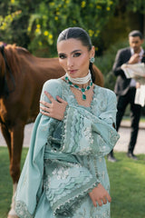 Elaf 3PC Embroidered Lawn with Embroidered Slub Net Dupatta - GA2222