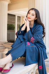 Aisling Winter 3PC Embroidered Dhanak Suit with Heavy Embroidered Shawal -GA2103