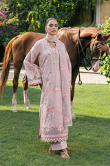 Elaf 3PC Embroidered Lawn with Embroidered Slub Net Dupatta - GA2223