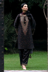 Winter Embroidered Khaader 3pc with Whool Shawal- GA1970