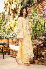 Elaf Embroidered Lawn 3pc with Khadi Net Dupatta- GA2190