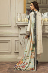 Anaya Off-White 3Pc Festive Luxury Embroidered Lawn with Cotton Silk Dupatta - GA1849