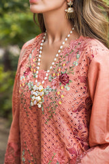 Asifa Nabeel Embroidered Lawn 3pc with Chiffon Dupatta- GA2186