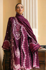 Elaf 3PC Embroidered Lawn with Embroidered Slub Net Dupatta - GA2224