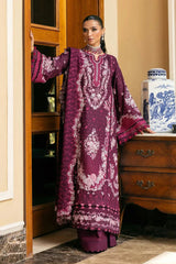 Elaf 3PC Embroidered Lawn with Embroidered Slub Net Dupatta - GA2224