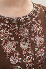 Sapphire 3PC Embroidered karandi Suit with Embroidered Shwal -GA2072