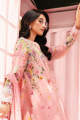 MariaB Printed Lawn 3pc with Printed Voil Dupatta- GA2175