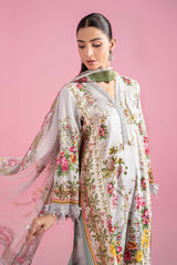 MariaB Printed Lawn 3pc with Printed Voil Dupatta- GA2172