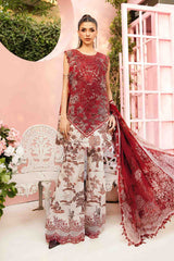 MariaB Printed Lawn 3pc with Printed Voil Dupatta- GA2171