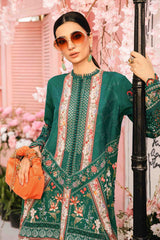 MariaB Printed Lawn 3pc with Printed Voil Dupatta- GA2170