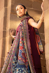 Maria B 3PC Embroidered karandi Suit with Printed Shawal -GA2081