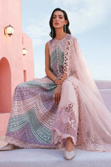 MariaB Multi Chickenkari Heavy Embroidered Lawn 3pc with Printed Slubnet Dupatta- GA2278