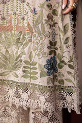 MariaB 3PC Embroidered Lawn with Silk Dupatta - GA2226