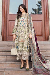 MariaB 3PC Embroidered Lawn with Silk Dupatta - GA2226