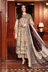 MariaB 3PC Embroidered Lawn with Silk Dupatta - GA2226