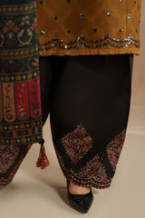 Jazmin Embroidered Dhanak 3pc with Printed Shawal- GA2132