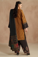 Jazmin Embroidered Dhanak 3pc with Printed Shawal- GA2132