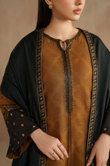 Jazmin Embroidered Dhanak 3pc with Printed Shawal- GA2132