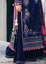 Hussain Rehar 3PC Embroidered karandi Suit with Printed Shawal -GA2067