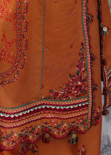 Hussain Rehar 3PC Embroidered karandi Suit with Printed Shawal -GA2068