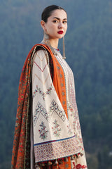 Hussain Rehar 3PC Embroidered Lawn Suit with Printed Chiffon Dupatta -GA2010