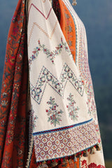 Hussain Rehar 3PC Embroidered Lawn Suit with Printed Chiffon Dupatta -GA2010
