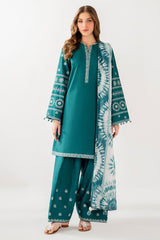 Jazmin Embroidered Lawn 3pc with Printed Dupatta- GA2240