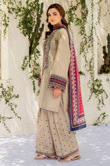 Jazmin 3PC Embroidered Karandi Suit with Printed whool shawal-GA2108