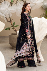 Qalamkar Embroidered Lawn 3pc with Embroidered Slub Net dupatta-GA2013