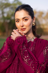 Manara Embroidered Lawn 3pc with Embroidered Dupatta- GA2242