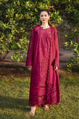 Manara Embroidered Lawn 3pc with Embroidered Dupatta- GA2242