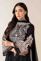 Maria B 3PC Embroidered Dhanak Suit with Embroidered Shawal -GA2054