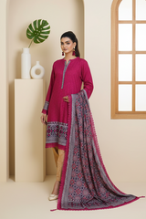 Zooj Katayoun Printed Slub Linen 3pc-GA1937