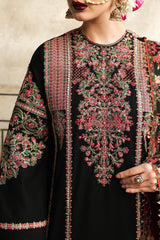 Hussain Rehar 3PC Embroidered Karandi Suit with Printed whool shawal-GA2095