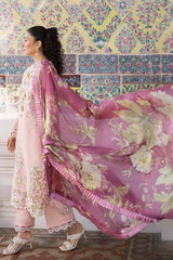Mushq Luxury Embroidered Lawn 3pc with Chiffon Dupatta- GA1821
