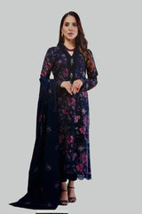 Bareeze 3PC Embroidered Lawn Suit with Embroidered chiffon Dupatta -GA2219