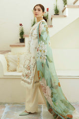 Zara Shahjahan Embroidered Lawn 3pc with Printed Chiffon Dupatta - GA1880