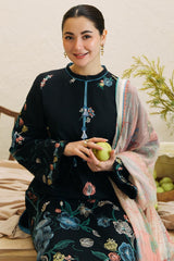 Zara Shahjahan 3Pc Luxury Embroidered Lawn with Printed Slub Net Dupatta - GA1864