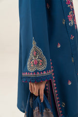 Sapphire 3PC Embroidered karandi Suit with Printed Shawal -GA2071