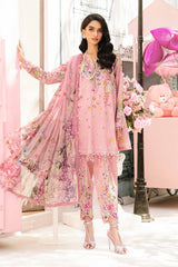 MariaB Printed Lawn 3pc with Printed Voil Dupatta- GA2175