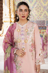 Mushq Luxury Embroidered Lawn 3pc with Chiffon Dupatta- GA1821