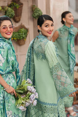 Mushq Embroidered Lawn 3pc with Silk Dupatta - GA2208