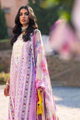 Mushq Te Amo 3Pc Luxury Embroidered Lawn with Printed Slub Net Dupatta - GA1861