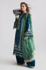 Hussain Rehar 3PC Embroidered Lawn Suit with Printed Chiffon Dupatta -GA2012