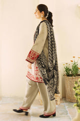 Zara Shahjahan Embroidered Lawn 3pc with Silk Printed Chiffon Dupatta - GA1881