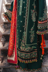 Hussain Rehar 3PC Embroidered Lawn Suit with Printed Chiffon Dupatta -GA2007