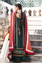 Hussain Rehar 3PC Embroidered Lawn Suit with Printed Chiffon Dupatta -GA2007