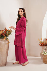 Baroque 3PC Embroidered Chickenkari Lawn with Chiffon Dupatta -GA2048